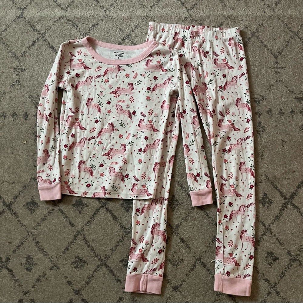 Kids Pink Unicorn Pajamas